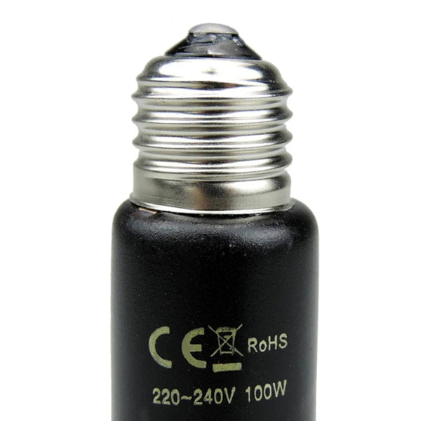 Planet Gates Ceramic Emitter Heat Lamp Bulb Pet Heating Light Bulb Infrared Black for Reptile Animals Heater Ceramic Heate Brooder Chocadeira