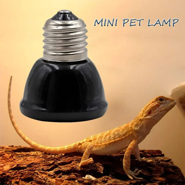 Planet Gates Ceramic Emitter Heat Light  Mini Black Pet Heating lamp Infrared Bulb  25/50/ 75/100W Brooder Chickens Reptile Lamp
