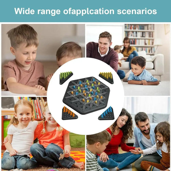 Planet Gates Chain Chess 1pc New Geometry Chain Chess Puzzle Triangle Chess Desktop Game Rubber Band Training Family Interaction Exercise Thinking Toys Gifts