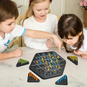 Planet Gates Chain Chess 1pc New Geometry Chain Chess Puzzle Triangle Chess Desktop Game Rubber Band Training Family Interaction Exercise Thinking Toys Gifts