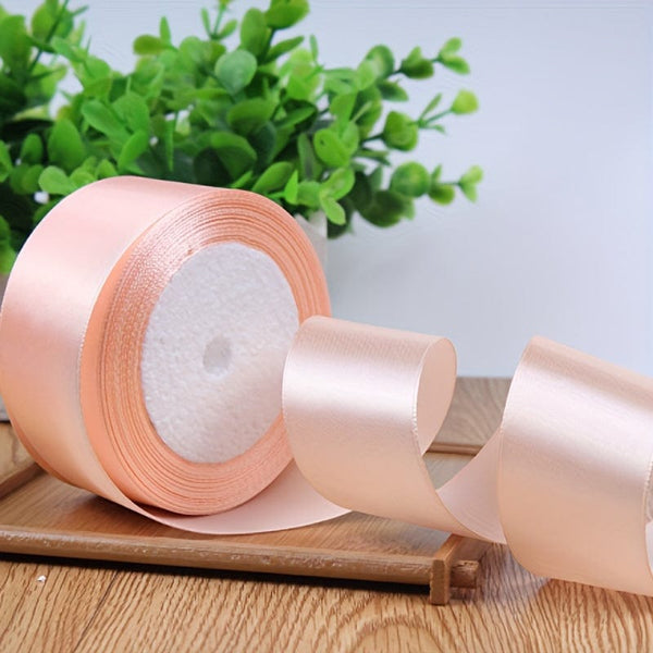 Planet Gates Champagne golden / 4 Cm 40mm Silk Satin Ribbon for Crafts Handmade DIY Gift Wrap Party Wedding Decorative Bouquets Cake Decor Material Short Eye Catching