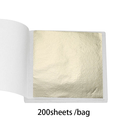 Planet Gates Champine gold 200 100-200sheets Imitation Gold Foil Paper Leaf Gilding DIY Epoxy Resin Mold Jewelry Making Filling Decorate Resin Crafts Tool