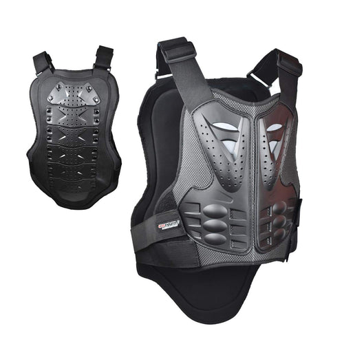 Planet Gates Charcoal / M Motorcycle Vest Armor Protection Riding Chest Back Protector For Adults Dirt Bike Mountain Bike Off-Road Racing Adult