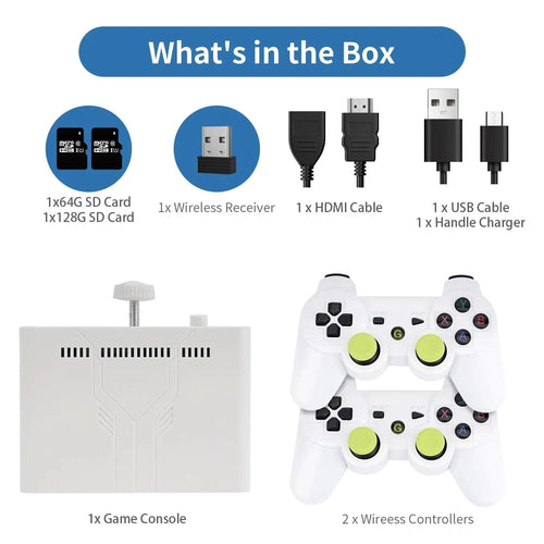 Planet Gates Charging Handle-192G Ampown Y7 Video Game Console Linux System 256G Built 12000 Games Rechargeable Wireless Handle Low Latency Connection Player Gift
