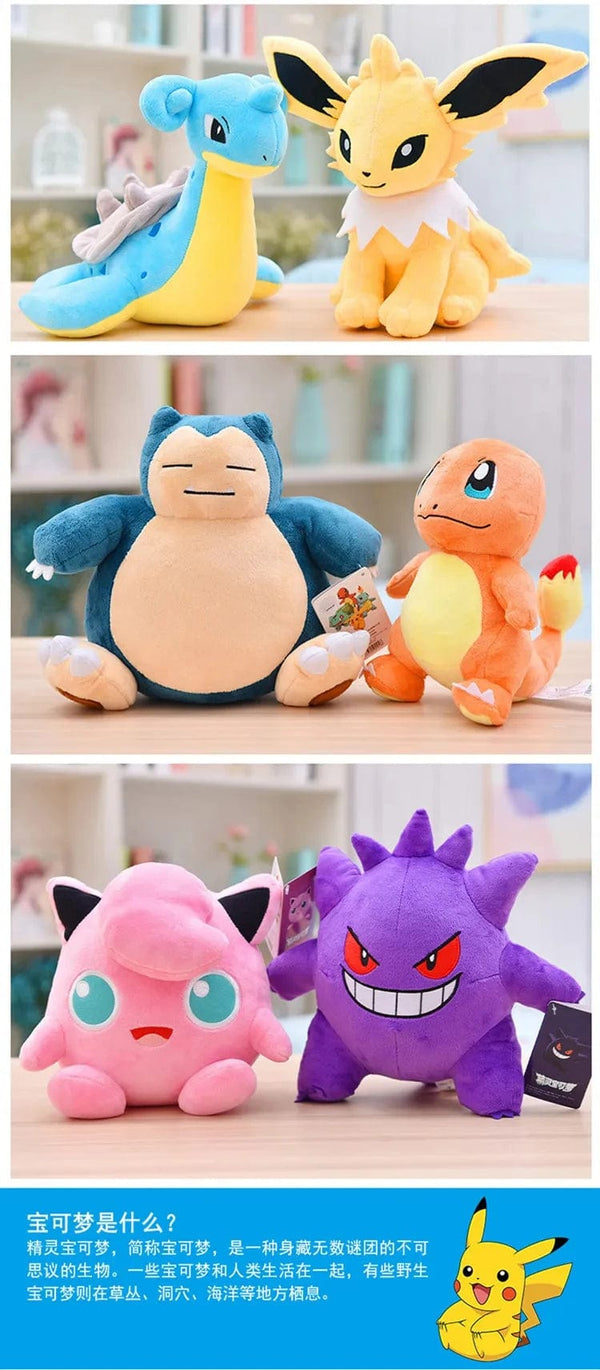 Planet Gates Charizard Original Pokemon Stuffed Plush Toys Pikachu Charizard Bulbasaur Jenny Turtle Anime Doll Kids Birthday Christmas Gift
