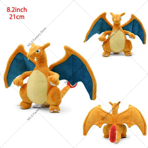 Planet Gates Charizard Y Mega Charizard X Y Plush Toys Charizard Evolution Doll Soft Stuffed Toys Animals Peluche Halloween Gifts for Children 8-10 Inch