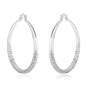 Planet Gates Charms fine 925 Sterling Silver 5CM circle hoop Earrings for Women fashion Pretty wedding party Jewelry Holiday gifts