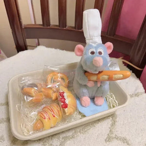 Planet Gates Chef 16cm Disney Store Ratatouille Chef Remy Magnetic Shoulder Plush Toy Gifts Kawaii Plush Stuff Toys For Friends Birthday Gift