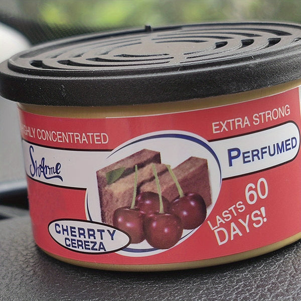 Planet Gates Cherries 1pc Car Air Freshener Jar, Jasmine/ Strawberry/ Bubble Gum/ Vanilla Cherry Aroma Diffuser, Car Interior Accessories