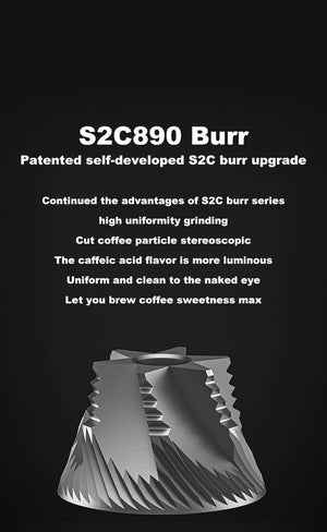 Planet Gates CHESTNUT S3 BLACK TIMEMORE CHESTNUT S3 Manual Coffee Grinder External Adjustment 0.015mm/click S2C890 Burr Inside Hand Espresso Grinder Mill