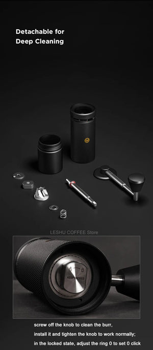 Planet Gates CHESTNUT S3 BLACK TIMEMORE CHESTNUT S3 Manual Coffee Grinder External Adjustment 0.015mm/click S2C890 Burr Inside Hand Espresso Grinder Mill