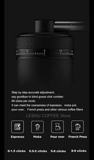 Planet Gates CHESTNUT S3 BLACK TIMEMORE CHESTNUT S3 Manual Coffee Grinder External Adjustment 0.015mm/click S2C890 Burr Inside Hand Espresso Grinder Mill