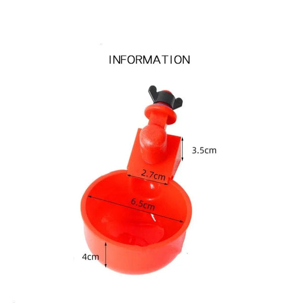 Planet Gates Chicken Drinking Cup Automatic Drinker Chicken Feeder Plastic Poultry Waterer Drinking Water Feeder for Chicks Duck Goose Quail