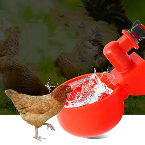 Planet Gates Chicken Drinking Cup Automatic Drinker Chicken Feeder Plastic Poultry Waterer Drinking Water Feeder for Chicks Duck Goose Quail
