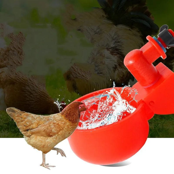 Planet Gates Chicken Drinking Cup Automatic Drinker Chicken Feeder Plastic Poultry Waterer Drinking Water Feeder for Chicks Duck Goose Quail