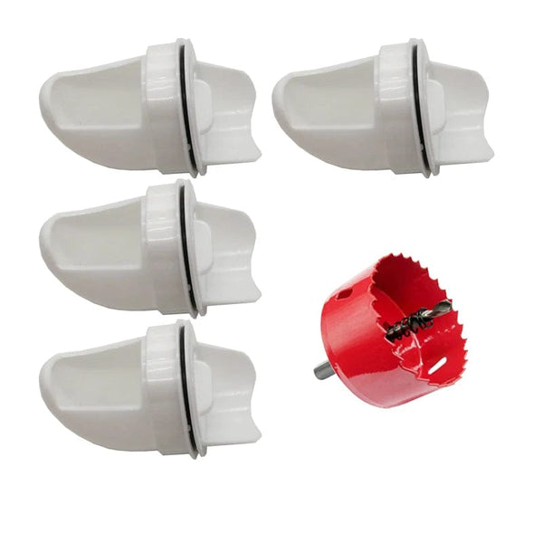 Planet Gates Chicken Feeder Poultry Feeder Diy Port Gravity Feed Kit Rain Proof No Waste Ducks Feeders for Buckets Barrels Bins Troughs