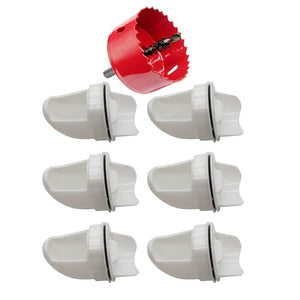 Planet Gates Chicken Feeder Poultry Feeder Diy Port Gravity Feed Kit Rain Proof No Waste Ducks Feeders for Buckets Barrels Bins Troughs