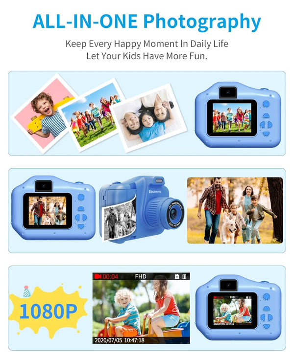 Planet Gates Child Instant Camera 1 / CHINA Kids Digital Photo Camera Children‘s Instant Printing Camera 10x Digital Zoom Child Camera Video Boy's Birthday Gift