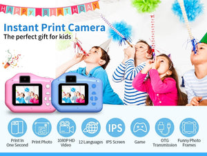 Planet Gates Child Instant Camera 3 / CHINA New Children Instant Print Camera 10x Digital Zoom Kids Digital Photo Camera Girl's Child Camera Video Boy's Birthday Gift