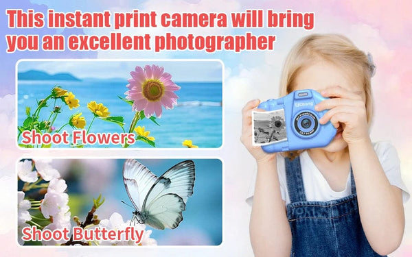 Planet Gates Child Instant Camera 3 / CHINA New Children Instant Print Camera 10x Digital Zoom Kids Digital Photo Camera Girl's Child Camera Video Boy's Birthday Gift