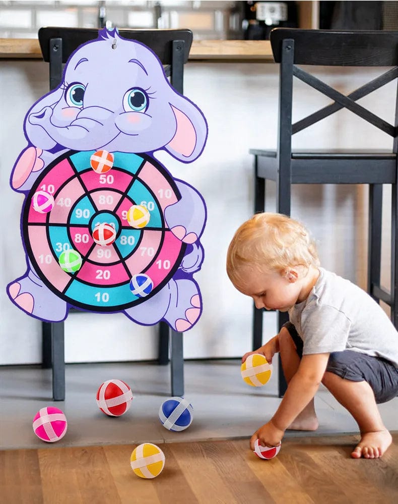 Planet Gates Child Montessori Toys for Kids 2 to 4 Years Old Cartoon Animal Dart Board Sticky Ball Family Interactive Educational Toys Baby