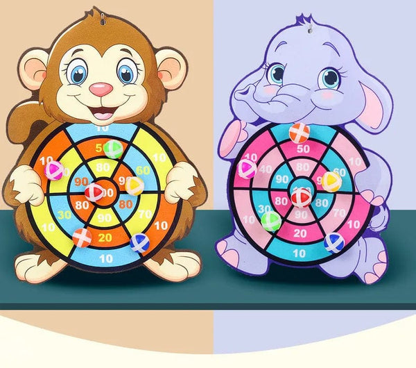 Planet Gates Child Montessori Toys for Kids 2 to 4 Years Old Cartoon Animal Dart Board Sticky Ball Family Interactive Educational Toys Baby