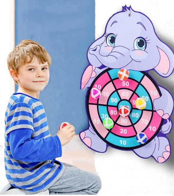 Planet Gates Child Montessori Toys for Kids 2 to 4 Years Old Cartoon Animal Dart Board Sticky Ball Family Interactive Educational Toys Baby