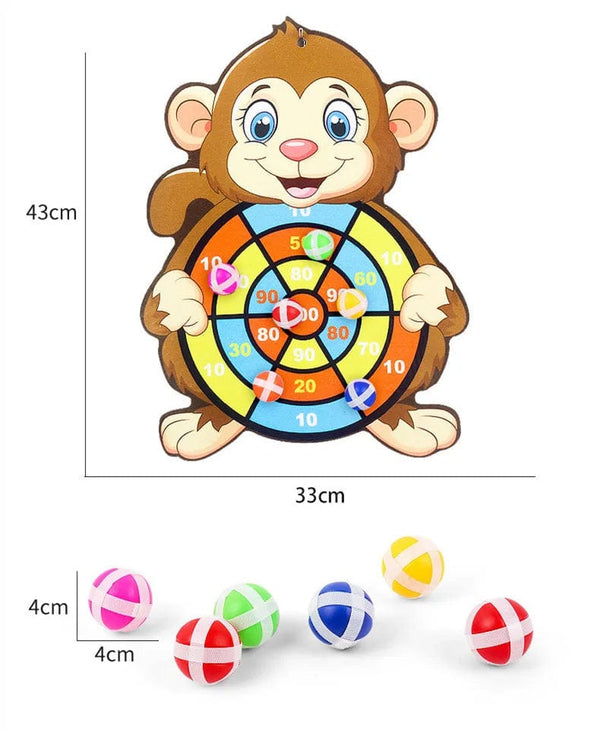 Planet Gates Child Montessori Toys for Kids 2 to 4 Years Old Cartoon Animal Dart Board Sticky Ball Family Interactive Educational Toys Baby