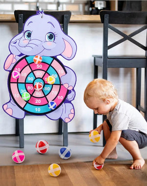 Planet Gates Child Montessori Toys for Kids 2 to 4 Years Old Cartoon Animal Dart Board Sticky Ball Family Interactive Educational Toys Baby