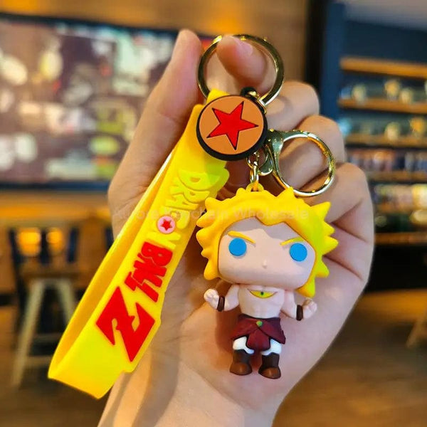 Planet Gates Children Anime Dragon Ball Keychain Z Super Saiyan Son Goku Bulma Broly Piccolo Majin Buu Series Car Pendant Keyring Toys Gifts