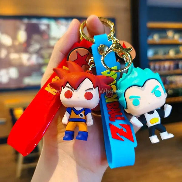 Planet Gates Children Anime Dragon Ball Keychain Z Super Saiyan Son Goku Bulma Broly Piccolo Majin Buu Series Car Pendant Keyring Toys Gifts