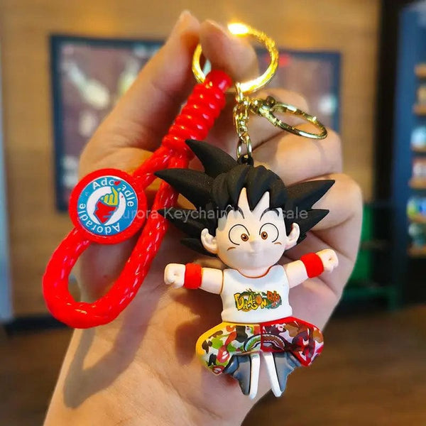 Planet Gates Children Anime Dragon Ball Keychain Z Super Saiyan Son Goku Bulma Broly Piccolo Majin Buu Series Car Pendant Keyring Toys Gifts