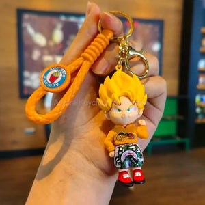 Planet Gates Children Anime Dragon Ball Keychain Z Super Saiyan Son Goku Bulma Broly Piccolo Majin Buu Series Car Pendant Keyring Toys Gifts