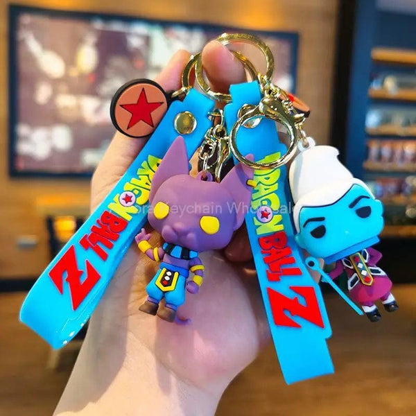 Planet Gates Children Anime Dragon Ball Keychain Z Super Saiyan Son Goku Bulma Broly Piccolo Majin Buu Series Car Pendant Keyring Toys Gifts