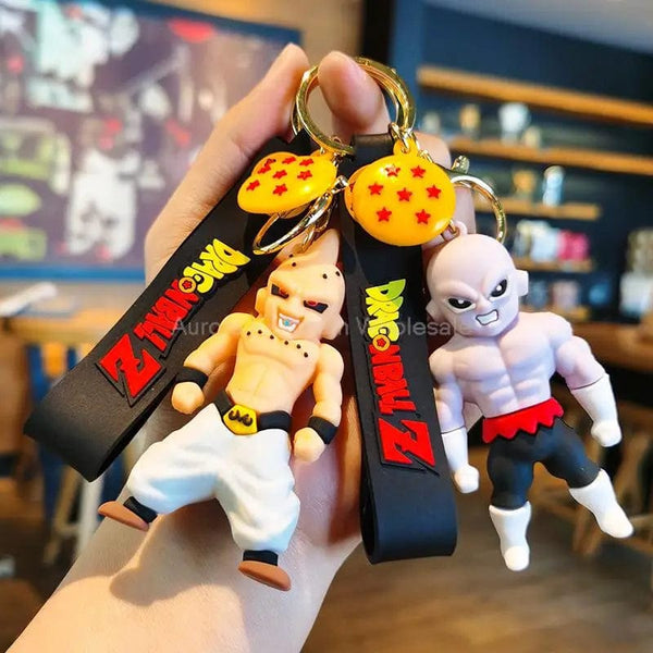 Planet Gates Children Anime Dragon Ball Keychain Z Super Saiyan Son Goku Bulma Broly Piccolo Majin Buu Series Car Pendant Keyring Toys Gifts
