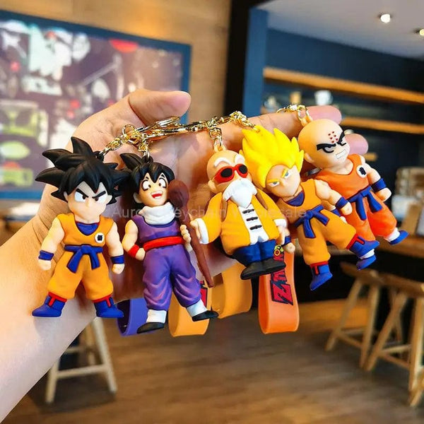 Planet Gates Children Anime Dragon Ball Keychain Z Super Saiyan Son Goku Bulma Broly Piccolo Majin Buu Series Car Pendant Keyring Toys Gifts