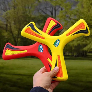 Planet Gates Children Boomerang Soft Three-leaf Cross Adult-kids Interactive Outdoor Toy Early Education Puzzle Decompression Gift