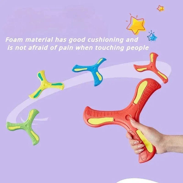 Planet Gates Children Boomerang Soft Three-leaf Cross Adult-kids Interactive Outdoor Toy Early Education Puzzle Decompression Gift