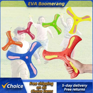 Planet Gates Children Boomerang Soft Three-leaf Cross Adult-kids Interactive Outdoor Toy Early Education Puzzle Decompression Gift