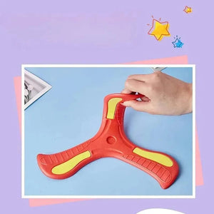 Planet Gates Children Boomerang Soft Three-leaf Cross Adult-kids Interactive Outdoor Toy Early Education Puzzle Decompression Gift
