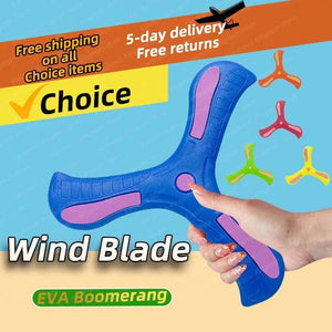 Planet Gates Children Boomerang Soft Three-leaf Cross Adult-kids Interactive Outdoor Toy Early Education Puzzle Decompression Gift