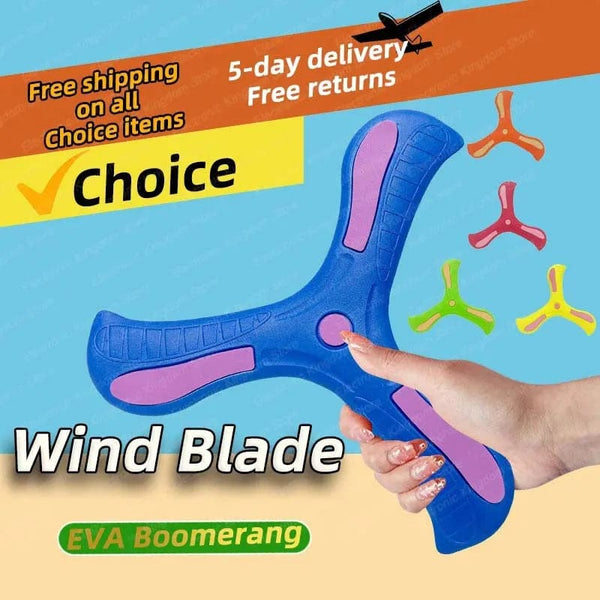 Planet Gates Children Boomerang Soft Three-leaf Cross Adult-kids Interactive Outdoor Toy Early Education Puzzle Decompression Gift