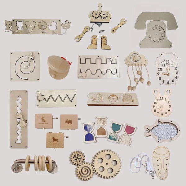 Planet Gates Children Busy Board Toys Training Life Skill Baby Busyboard Zipper Lock Accessory Baby Montessori Games Sensory Toys For Babies