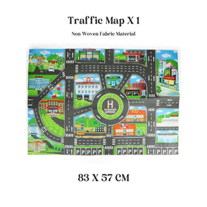 Planet Gates Children Cartoon Mini Car Toy Press Go Inertial Cute Fire Truck Ambulance Pull Back Crawling Educational Toys For Toddlers Boys