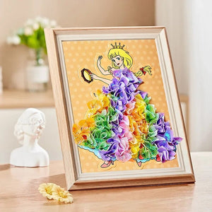 Planet Gates Children DIY Painting Sticker Craft Toys Kids Art Girls Poking Painting Princess Handmade Educational Magical Children Gifts