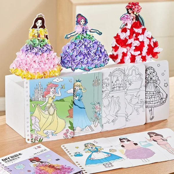 Planet Gates Children DIY Painting Sticker Craft Toys Kids Art Girls Poking Painting Princess Handmade Educational Magical Children Gifts