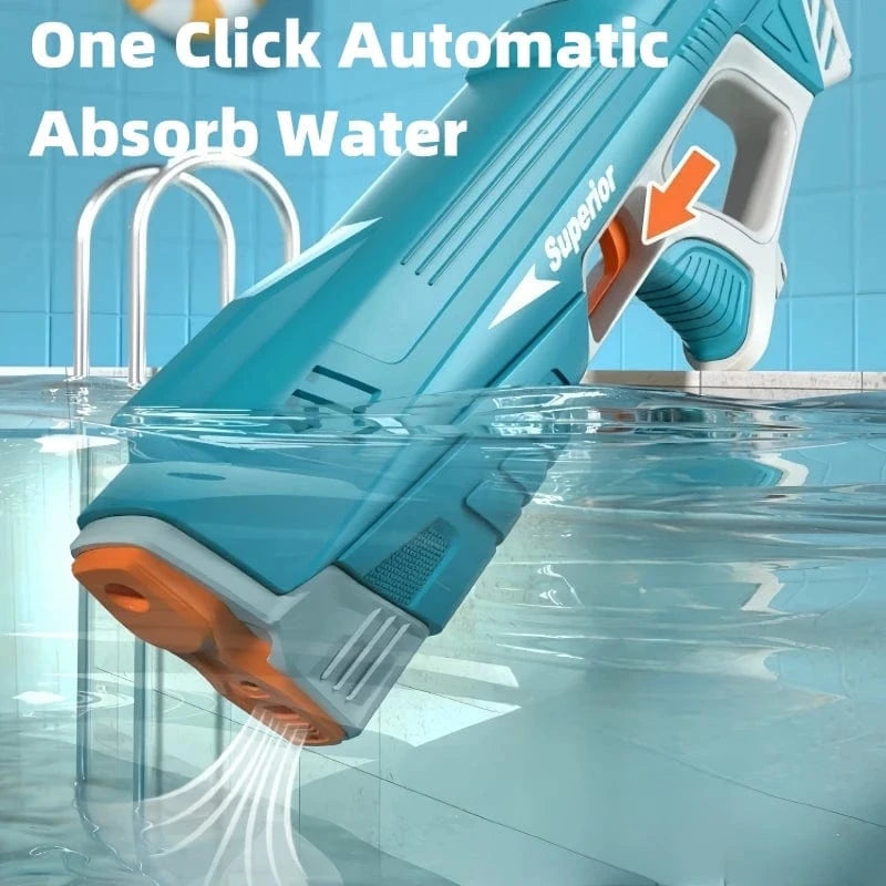 Planet Gates Children Full Automatic Water Gun Toys Summer Outdoor Pool Fight Games Induction Absorb Water Electric Waterguns for Kids Gifts
