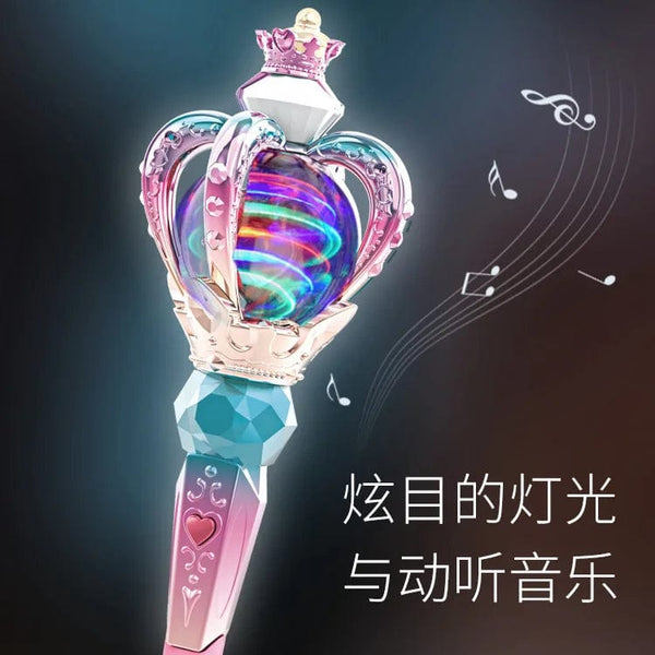 Planet Gates Children Magic Wand Fairy Wand Electric Toys With Sound Light Pretend Toy Role-playing Props Halloween Christmas Gift For Girls