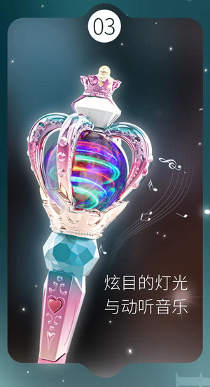 Planet Gates Children Magic Wand Fairy Wand Electric Toys With Sound Light Pretend Toy Role-playing Props Halloween Christmas Gift For Girls