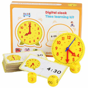 Planet Gates Children Montessori Clock Educational Toys Hour Minute Second Cognition Matching Puzzle Toys Kids Early Preschool Teaching Aids
